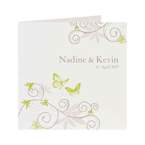Hochzeitseinladungskarten mit Schmetterlingen