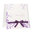 Elegante Hochzeitskarte mit violettfarbenen Ornamenten