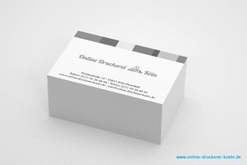 Visitenkarten, BEIDSEITIG schwarz bedruckt, 350 g/qm Chromosulfatkarton, 85 x 54 mm