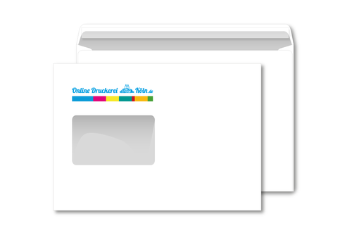 Briefumschlag mit Fenster, DIN C5, 4/0-fbg. (cmyk)