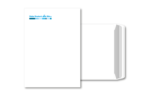 Briefumschlag ohne Fenster, DIN C4, 2/0-fbg. (HKS, schwarz)