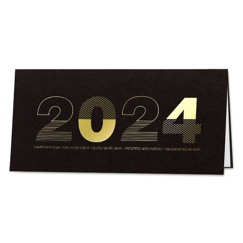 Geschäftliche Neujahrskarte mit Jahreszahl 2024 (843035)