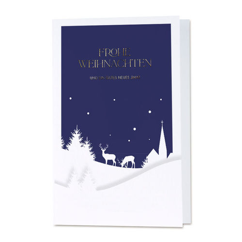 Weihnachtskarte "Winterzauber" mit Goldfolie (863010)
