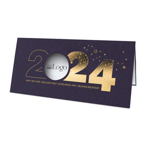 Internationale Neujahrskarte mit Jahreszahl 2024 (843018)