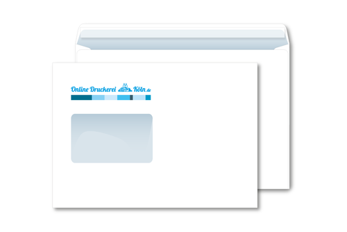 Premium Briefumschlag mit Fenster, DIN C5, 2/0-fbg. (HKS + schwarz)
