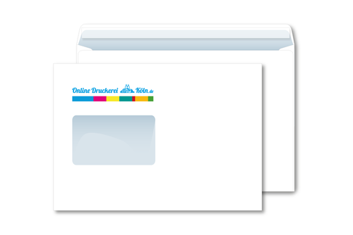 Premium Briefumschlag mit Fenster, DIN C5, 4/0-fbg. (cmyk)